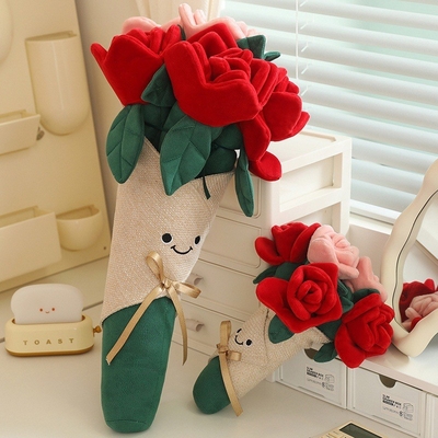 Un buon prezzo. Festa delle Rose Rosa Coppia Regali di compleanno per ragazze Grosso Bouquet di fiori artificiali di rosa in linea
