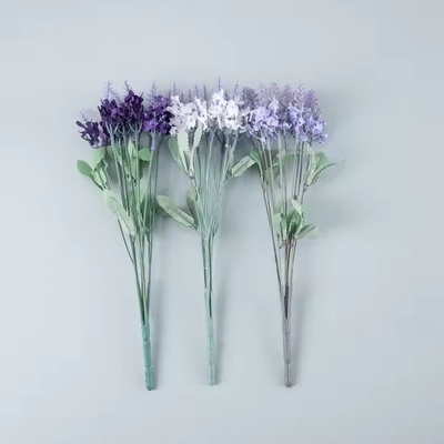 Un buon prezzo. 2025 Bouquet di fiori di lavanda artificiale 10 teste di seta artificiale lavanda arbusti fiori per il matrimonio casa decorazione esterna in linea