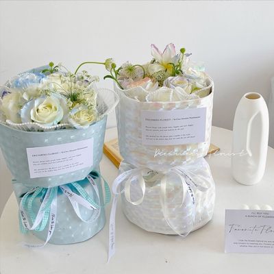 Un buon prezzo. Ice Cube maschera per gli occhi di gatto, confezioni colorate di fiori, carta da fiori, materiale impermeabile artigianale per negozio di fiori all'ingrosso in linea