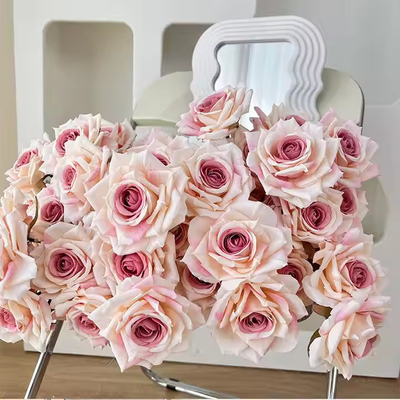 Un buon prezzo. Grosso Barato Fiore Falso 7 Testa Rosa di Seta Bouquet Fiore Artificiale Rosa per Decorazione Domestica Matrimoniale Romantico in linea