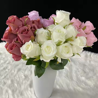 Un buon prezzo. 7 Teste Zixia Fata Simulazione Fiori Decorativi Bouquets di nozze Fiori secchi interni Rosa di seta artificiale in linea
