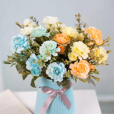 Un buon prezzo. Bouquets di fiori artificiali all'ingrosso seta Multi Azalea Capelli di fiori per la casa Festività Decorazioni matrimoniali Bouquet di fiori in linea