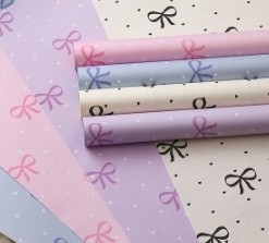Un buon prezzo. Polka Dot Bow Kraft Paper Bouquet Carta di imballaggio in linea
