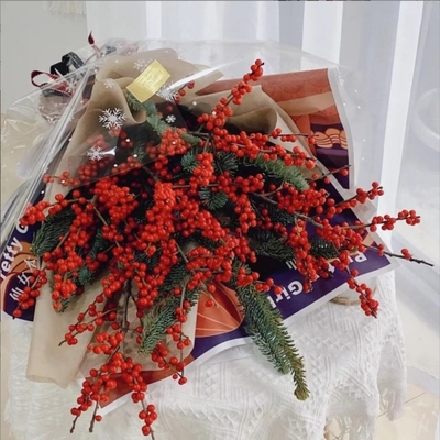 Un buon prezzo. Carta di avvolgimento per fiori di cellophane a fiocco di neve trasparente e impermeabile, regalo di Natale, materiale per il buco di mele della vigilia di Natale in linea