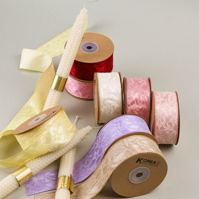 Un buon prezzo. Merletti a doppio strato con un modello di ricamo in poliestere sul bordo dei denti, accessori per capelli a bow fai da te, negozio di fiori, confezioni di fiori, top hat in linea