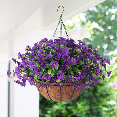 Un buon prezzo. Morning glory artificial flower wall-mounted hanging basket outdoor garden courtyard porch decoration can be customized and combined in linea