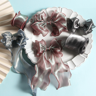 Un buon prezzo. Filati con bordo di perla iridescente coreano, fai da te, accessori per capelli, nastro di fiocco, sirena, onde vergine, filo di coda di pesce in linea