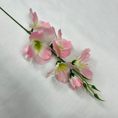 Un buon prezzo. Fiore simulato piccola orchidea a spada singola fiore falso transfrontaliero vendita a caldo bouquet floreale fiore di seta di fascia alta piccola orchidea arrangiamento floreale da tavolo in linea