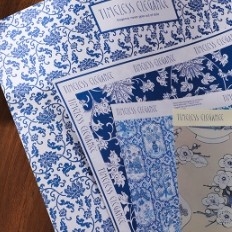 Un buon prezzo. Nuova carta di imballaggio per fiori in porcellana blu e bianco in stile cinese in linea