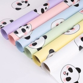 Un buon prezzo. 56*56cm Xiongdundun carta impermeabile per imballaggi per fiori in linea