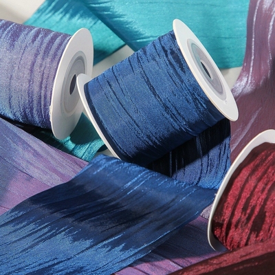 Nastro di Filato Eugen Perla Colore Cambiante Arricciatura Nastro Poliestere 5cm/50m Confezione Regalo Fiori Fai-da-te Fiocco Accessori per Capelli