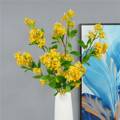 Un buon prezzo. Mille miglia profumo singolo ramo oro Osmanthus simulato fiore di alta qualità lila fiore salotto scrivania seta arrangiamento di fiori Decorazione in linea