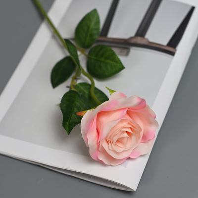 Un buon prezzo. Imitazione all'ingrosso di rosa singola, regalo di San Valentino per il Festival Qixi, parete di fiori rosa cascata, decorazione della scena domestica in linea
