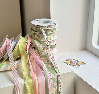 Alta tenacia Fanhua rosa Serie verde Nastro Fiore Bouquet Strap Pasticceria Prodotti DIY Festival Materiali floreali Nastro