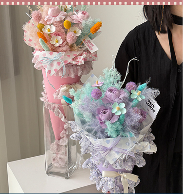 Un buon prezzo. Giornata della mamma&520 Bouquet di fiori a pizzo piegate Decorazione nastro accessori fai da te Materiali di imballaggio fatti a mano in linea