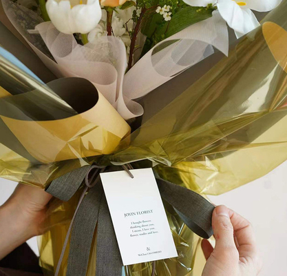 Un buon prezzo. Fiocco in morbido lino stile coreano viola per bouquet, per confezioni di pasticceria e fiorerie di San Valentino, materiali fai-da-te in linea
