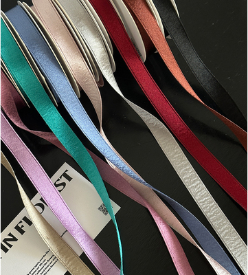 1.5cm/10m Polyester Glossy Velvet Ribbon Flower Bouquet Tie per DIY Ribbon Baking and Handmade Floral Materials
