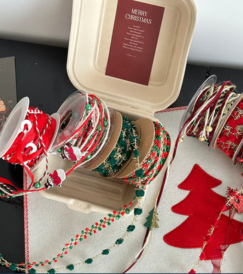 Un buon prezzo. Materiali floreali fai da te Verde 1cm/5m Nastro intrecciato natalizio per decorazioni e confezioni regalo in linea