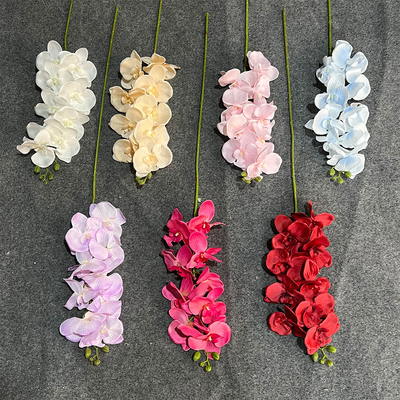 Un buon prezzo. Phalaenopsis artificiale, fiori artificiali, bouquet fatti a mano, fiori di seta da sposa, fiori artificiali decorativi, decorazioni per matrimoni all'ingrosso in linea