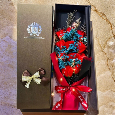 Un buon prezzo. Simulazione di amore eterno, nascita falsa rosa scatola regalo, bouquet, fiore di San Valentino, amante rosa in linea