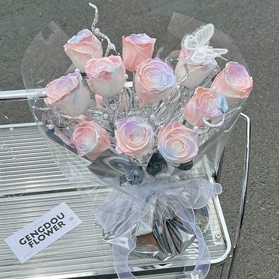 Un buon prezzo. Principessa sirena Star River Dream Soap Fiore eterno 11 fiori Bouquet finito come regalo di compleanno al Qixi Festival in linea