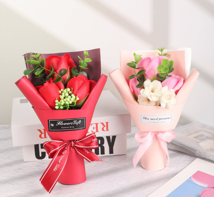 Un buon prezzo. Simulazione regalo creativo rosa fascio fiore sapone in linea