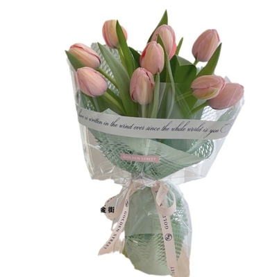 Un buon prezzo. In-stile Cellophane semplice inglese Spessito a prova di polvere Transparente Opp Film Paper in stile coreano Bouquet Materiale di carta di avvolgimento in linea