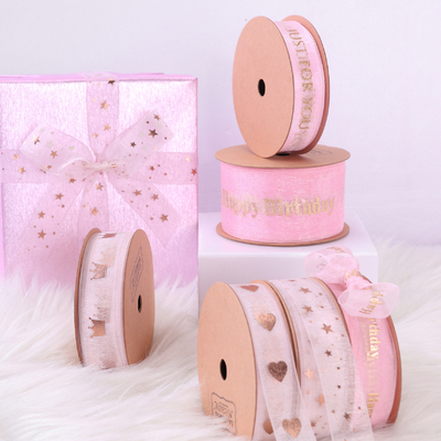 Un buon prezzo. Nastro rosa da 9 cm/9 m per la festa dei bambini, perfetto per regali fai-da-te, decorazioni per torte di compleanno e nastri per confezioni regalo in linea
