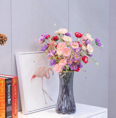 Un buon prezzo. Decorazione di fiori di lusso leggero di alta gamma, fiori di azalea, fiori falsi, tavolo da pranzo del soggiorno, decorazione di bouquet di fiori biomimetici, ornamenti di arrangiamento floreale in linea