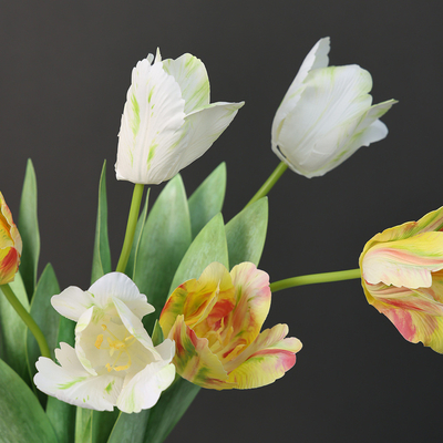 Un buon prezzo. Stampa 3D di fiori di tulipano simulati per la decorazione domestica francese, arrangiamento floreale, decorazione nuziale e oggetti di scena in linea