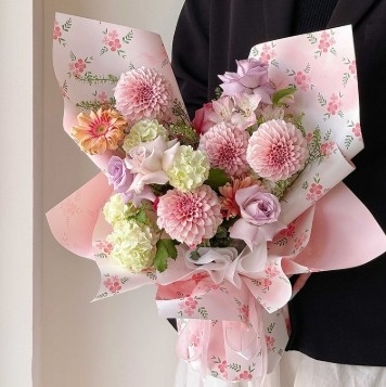 Un buon prezzo. Carta floreale fresca Partysu con composizioni floreali e confezioni per fiori freschi 57*57cm in linea