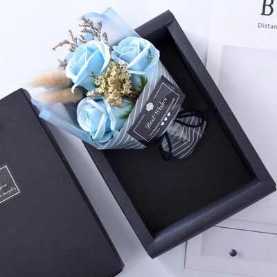 Un buon prezzo. Sapone in stile coreano rosa regalo di Natale sapone creativo fiore in linea