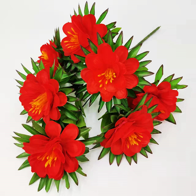Un buon prezzo. Fiori finti Furong King, decorazione floreale, simulazione, per soggiorno, tavolo da pranzo, forniture floreali, decorazione, bouquet di plastica, fiori di seta in linea