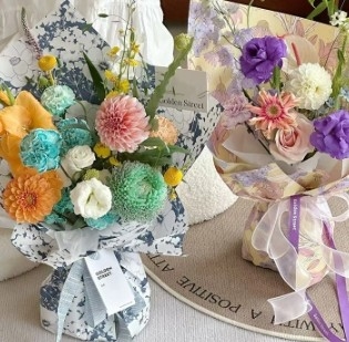 Fiori di carta artistici personalizzabili Dream Flower - Composizione floreale di carta 57*57cm, molti colori
