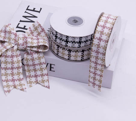 Eco-Friendly 4cm Waffle Woolen Woven Belt DIY Piccolo stile profumato Qianniao Griglia Accessoio capelli Bow Woven Belt