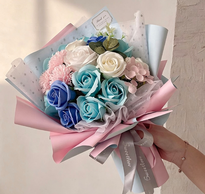 Un buon prezzo. Fiore di sapone San Valentino Giornata della mamma Sapone rosa Bouquet singolo garofano Fiore di sapone in linea