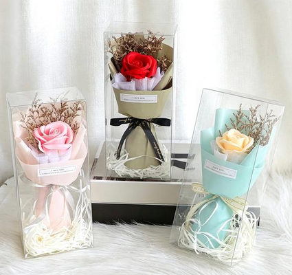 Un buon prezzo. Fiori creativi Sapone artificiale Fiori di rosa fatti a mano Fiori profumati Fiori di rosa Bouquet One Piece Rose per San Valentino in linea