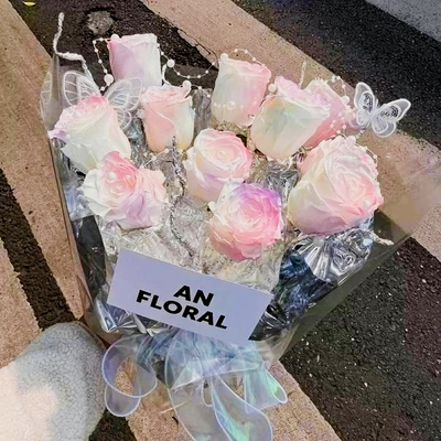 Un buon prezzo. Niche Style Mermaid Rose Sapone Bouquet di fiori, rose artificiali profumate fatte a mano per San Valentino, Giornata della Mamma, compleanno e regali di festa in linea