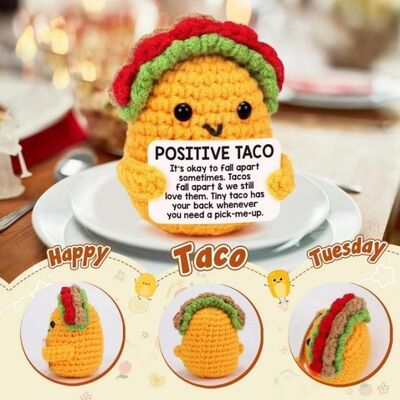 Un buon prezzo. Positive Crochet Taco Birthday Gifts Crochet Dolls Emotional Inspirational Support Positive Present for Graduation Mom Teachers in linea