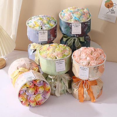 Un buon prezzo. Sapone fatto a mano Fiore Bouquet regalo di San Valentino Graduation Giornata dei bambini Decorativa matrimonio Favorita Sapone rosa Finito in linea