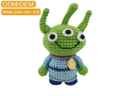 Un buon prezzo. Giocattolo di peluche per animali a maglia, OEM/ODM da 11-30 cm, giocattolo di ripieno morbido con certificazione ASTM/CPSIA/CE in linea