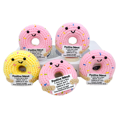 Un buon prezzo. Handmade Donut Crochet Plush, Eco-Friendly Textile & Fabric Emotional Support Gift in linea