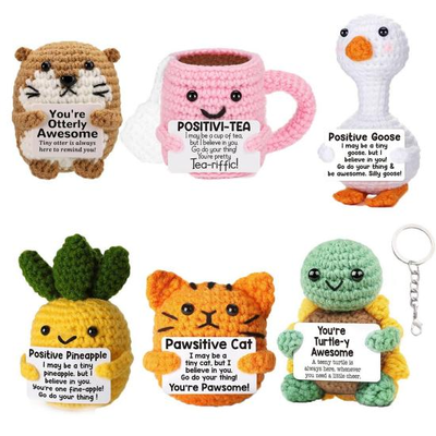 Un buon prezzo. Bambola animale positiva fatta a mano, regalo di supporto emotivo per ogni occasione. in linea