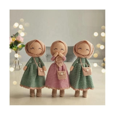 Un buon prezzo. Muslim Hijab Crochet Doll, 11-30cm 100% Cotton Amigurumi for Ramadan/Eid Gifts in linea
