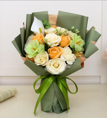 Un buon prezzo. San Valentino Regalo di fascia alta Fiore di sapone Simulazione Rosa Grande bouquet di fiori per fidanzata Moglie Amante Borsa tote trasparente in linea