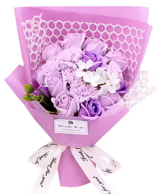 Un buon prezzo. Confezione regalo di fiori di sapone di garofano, bouquet di ortensie, bouquet di sapone di rosa in linea