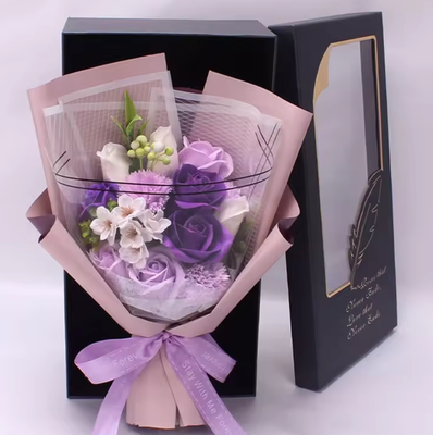 Un buon prezzo. Rosa Sapone Fiore Bouquet Regalo Giorno della Mamma Fiore Bouquet Scatola regalo Nuovi Prodotti Fiori Unici Regalo in linea