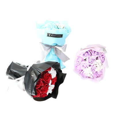 Un buon prezzo. Giorno di San Valentino Regalo di compleanno Sapone artificiale colorato Rosa Sapone Fiori Bouquet Piante decorative in linea