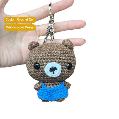 Un buon prezzo. Wholesale Custom Handmade Crochets Plush Toy Animal Character Anime Figure Doll Crochet Keychain for Car Home Decoration in linea