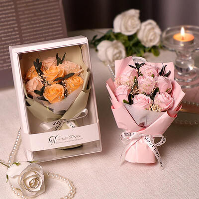 Un buon prezzo. Luxury Mini Sapone Rosa Bouquet Gift Box Finito Sapone Fiore Piccolo Bouquet Per San Valentino Insegnante Festa di compleanno Fidanzata Modello di regalo creativo in linea